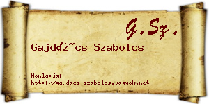 Gajdács Szabolcs névjegykártya