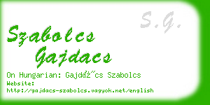 szabolcs gajdacs business card